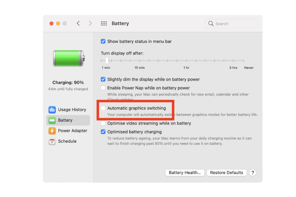 MacBook Screen Flickering Solutions Dubai | Expert Repair Services Disable Automatic Graphics Switching